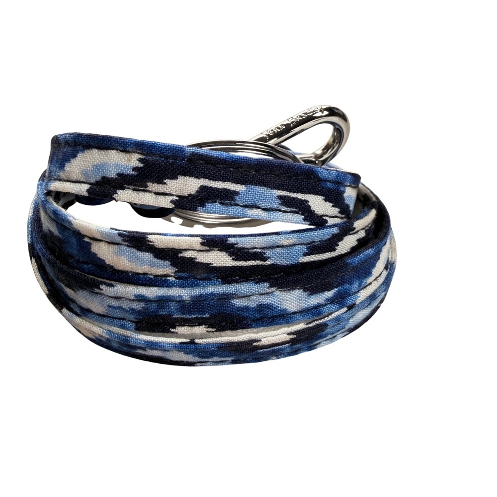 Vera Bradley Women Ikat Island Lanyard OS Blue‎ Patterned Keychain NWT